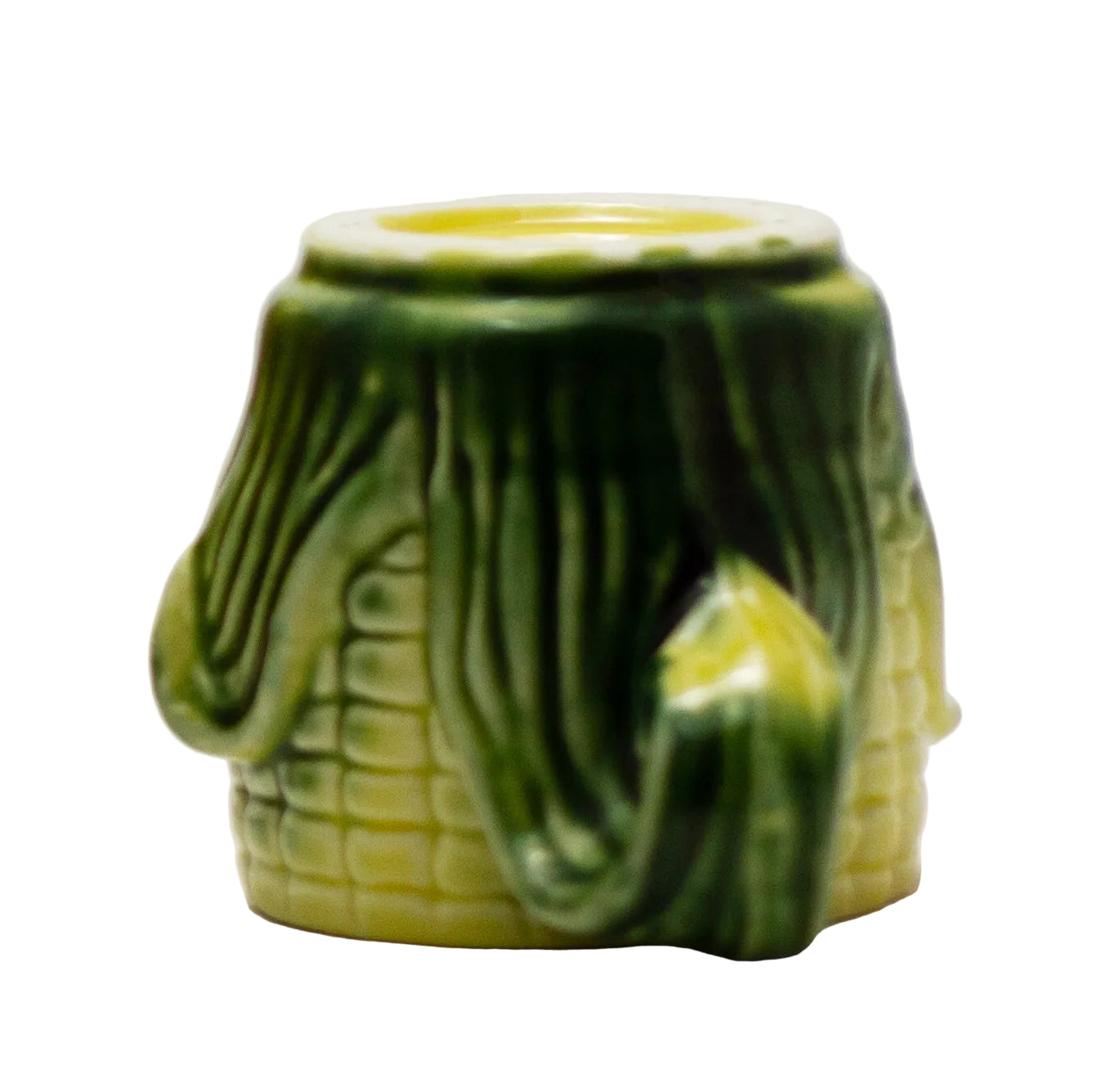 Vintage Stanford Pottery Corn Line Snack Plate & Cup Set #709 – Majolica Style, Ohio, 1940s (5)