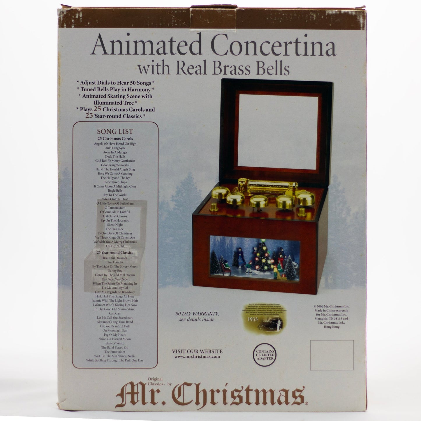 Gold Label Animated Concertina Music Box by MR. CHRISTMAS