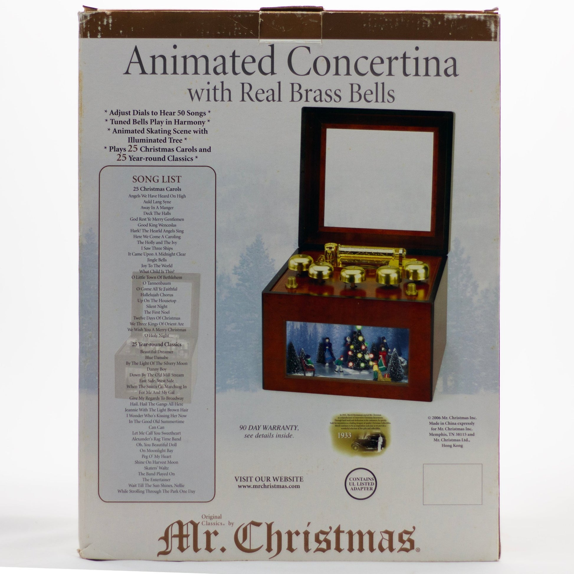 Gold Label Animated Concertina Music Box by MR. CHRISTMAS