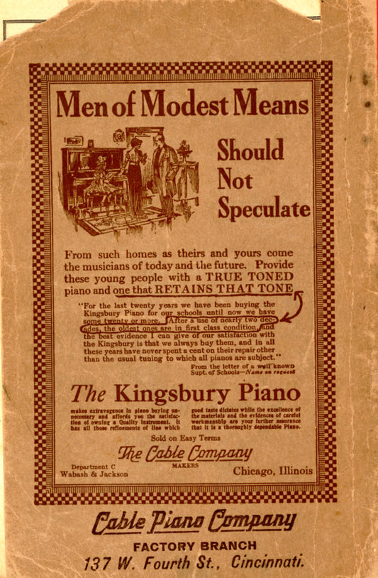 1915 “The One Hundred and One Best Songs” – Fifteenth Edition Songbook | Cable Company Chicago