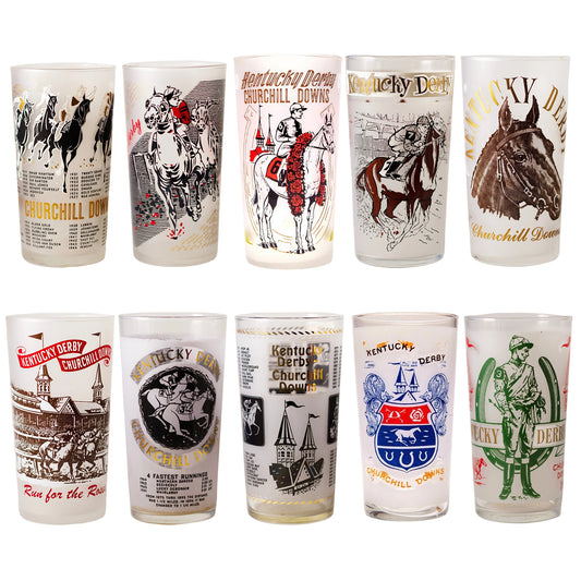 Kentucky Derby Mint Julep Glasses | 1960 - 1969 | Churchill Downs Commemorative Glassware