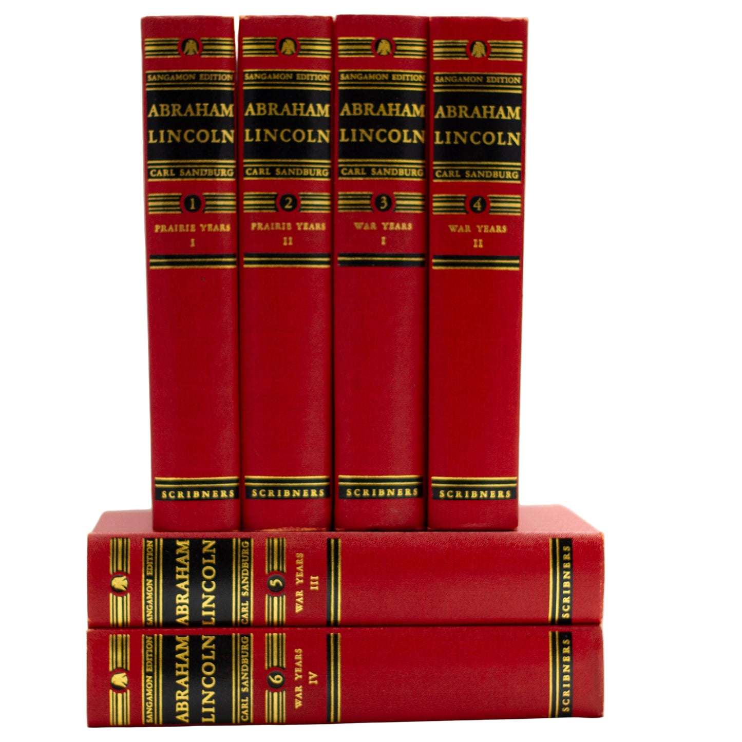 Abraham Lincoln: The Sangamon Edition by Carl Sandburg (1948, 6 Vol. Set)