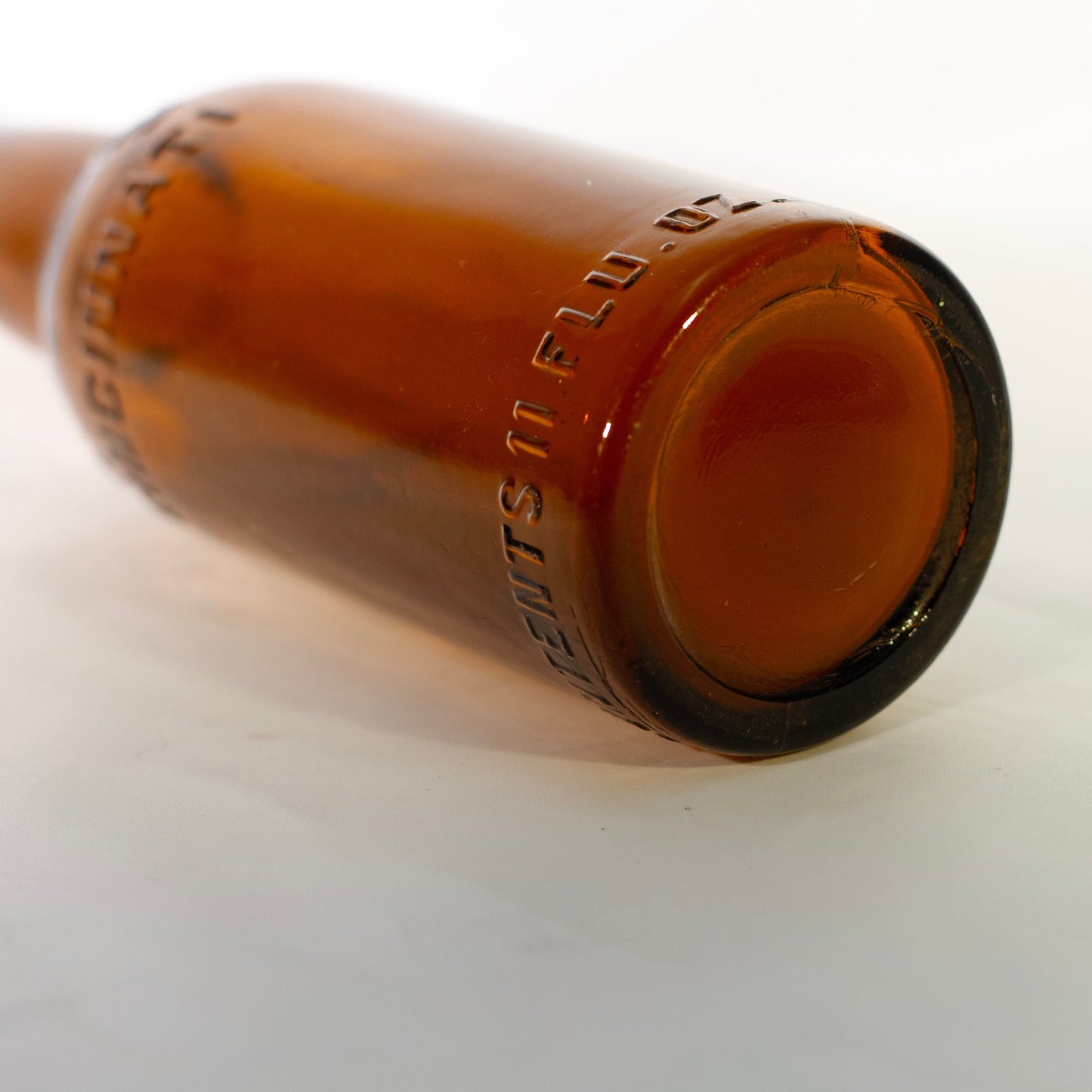 BRUCKMANN BREWERY Cincinnati Embossed Amber Beer Bottle Circa 1911 Bottom