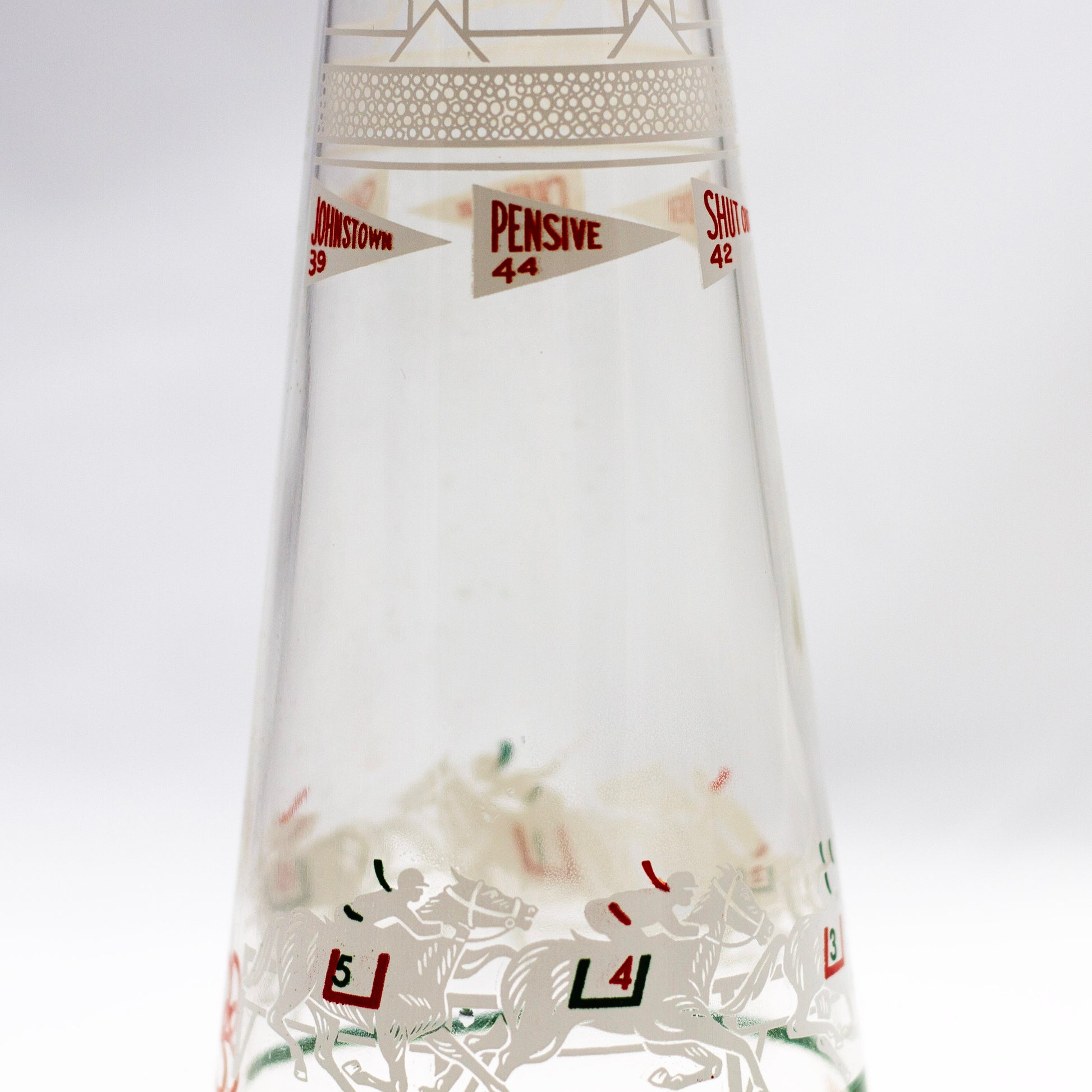 Vintage 1963 Double Springs Whiskey Kentucky Derby Winners Glass Decanter Showing Pensive