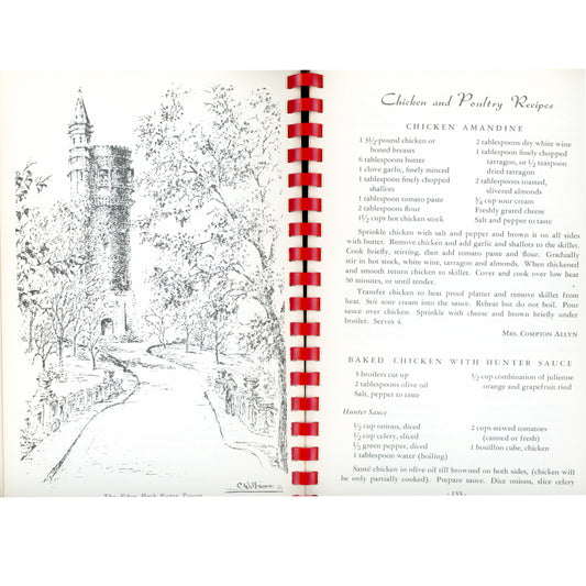 First edition 1966 Cincinnati Cook Book with pioneer recipes, Caroline Williams illustrations, and regional culinary history. Recipe 1