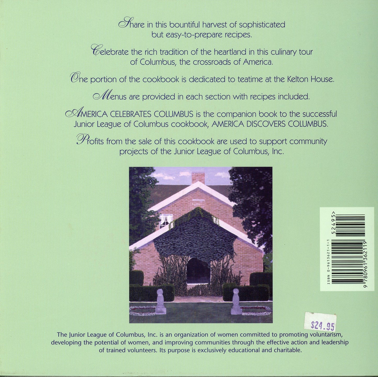 AMERICA CELEBRATES COLUMBUS | A Junior League of Columbus Cookbook Back Cover