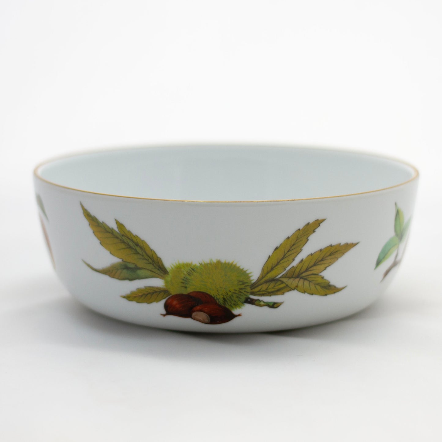 Royal Worcester Evesham Gold Porcelain 8" Fruit Bowl with Fruit & Gold Trim – Choice of Two