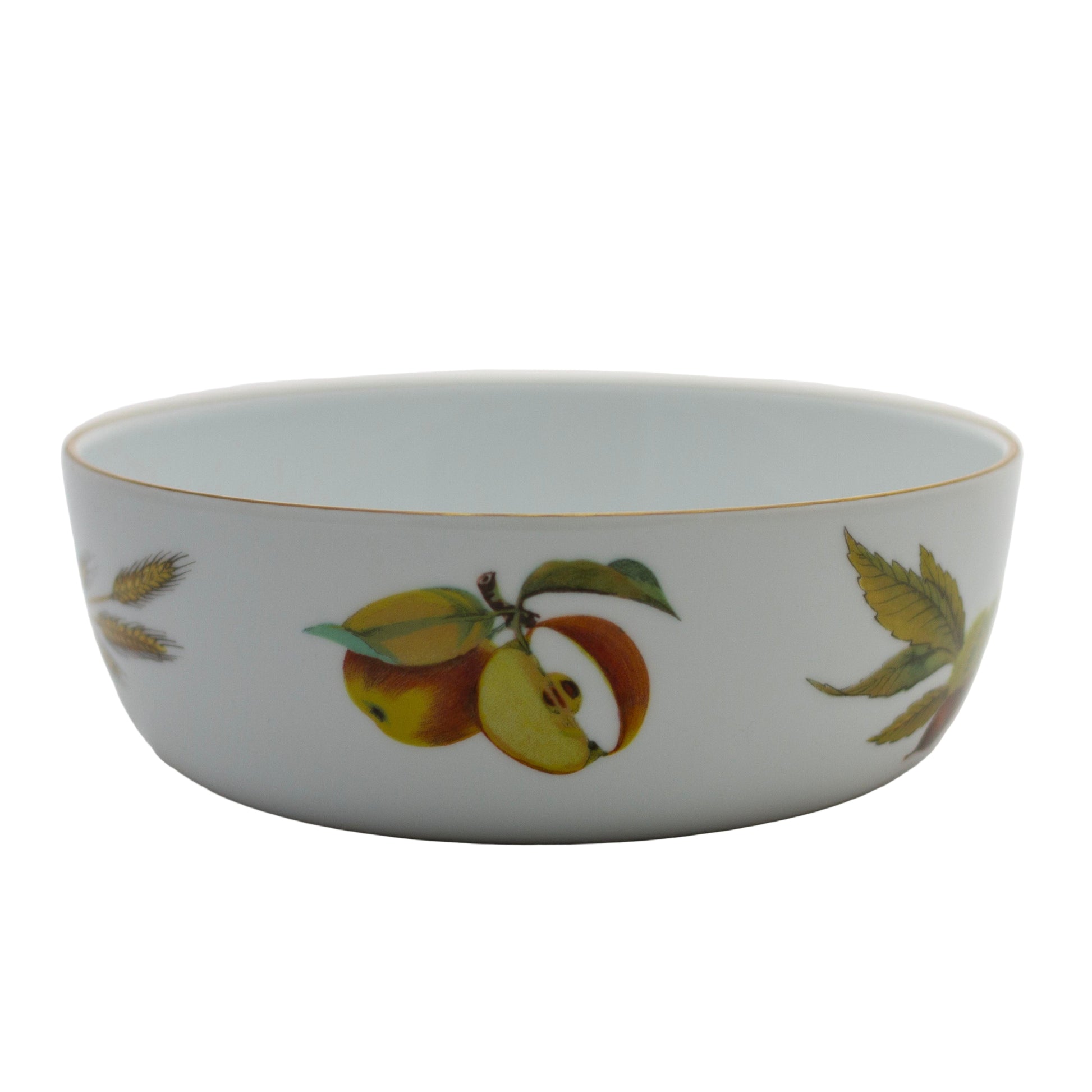 Royal Worcester Evesham Fruit Serving Bowl Hazelnuts and Wheat Side 3