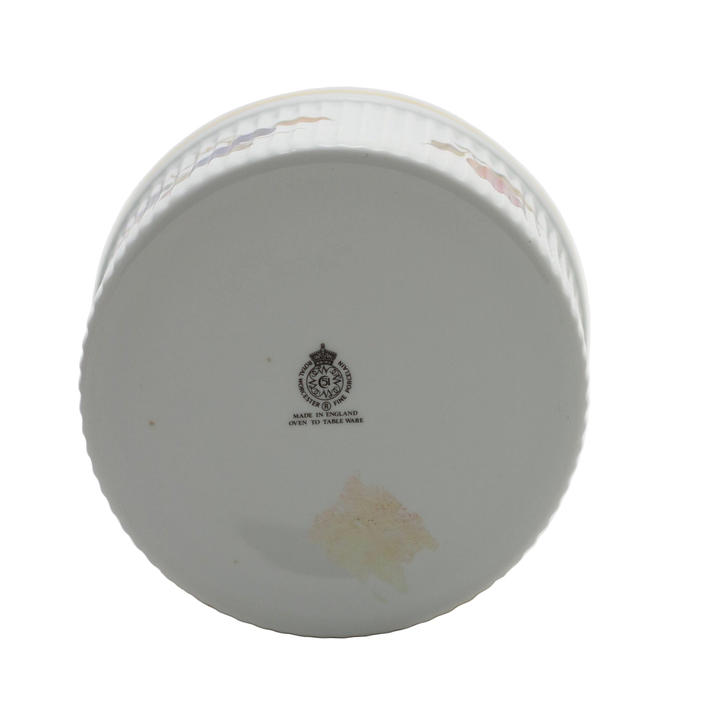 Royal Worcester Evesham Gold Soufflé Dish – Fine English Porcelain 6" Oven Safe mark