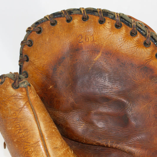 John J. McCarthy A.J. REACH Baseball Glove #261 Patent Pending Circa 1930s