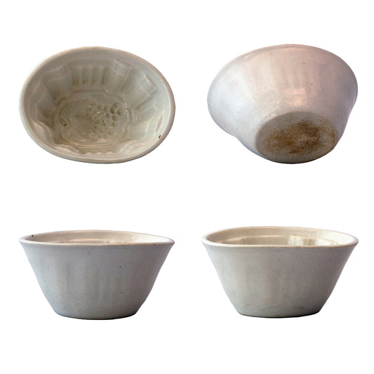 Ironstone Food Mold Grape Cluster Design 19th Century