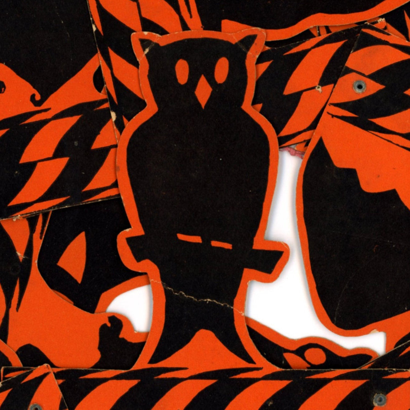 Mid-Century HALLOWEEN DIE-CUT CARDBOARD GARLAND Made in USA