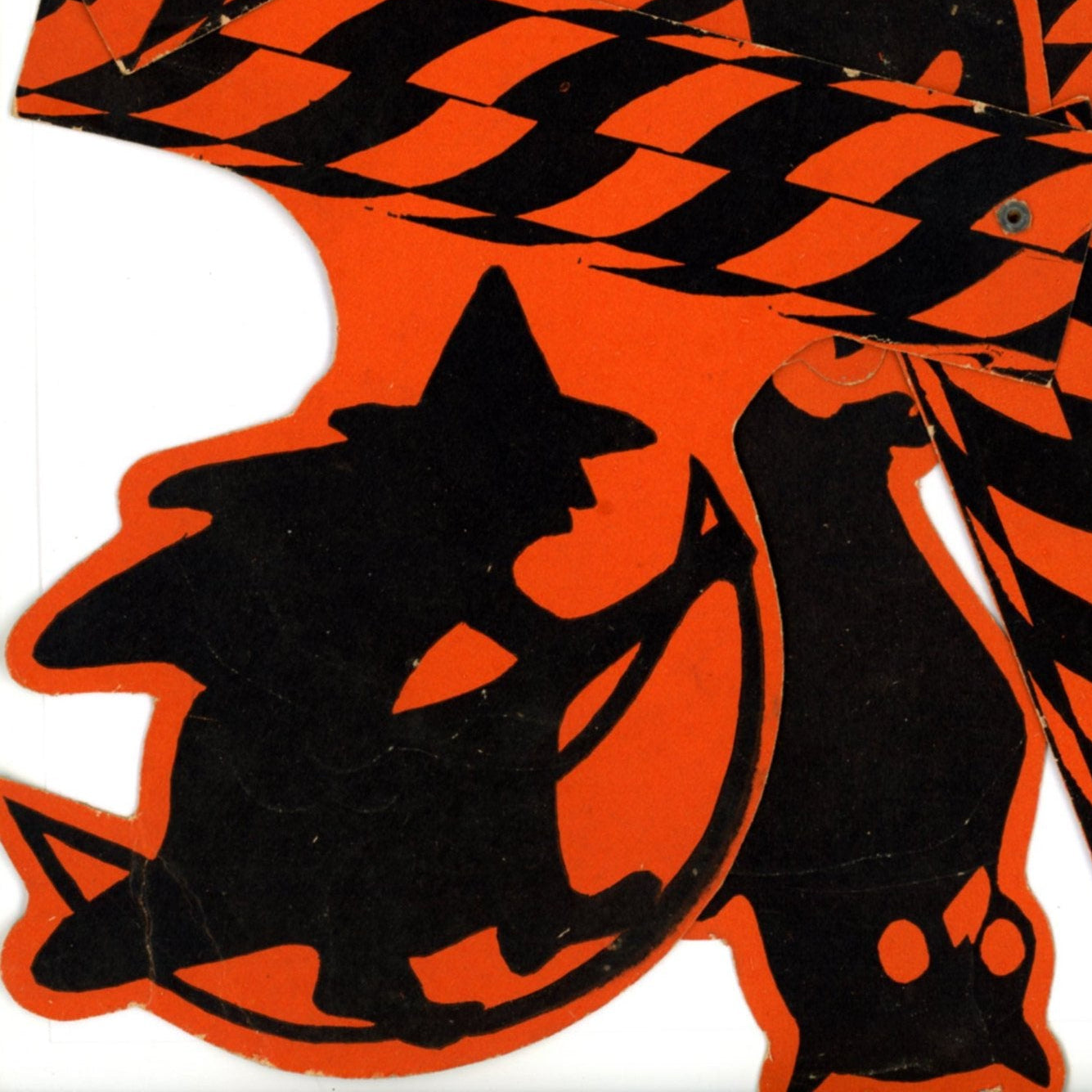 Mid-Century HALLOWEEN DIE-CUT CARDBOARD GARLAND Made in USA