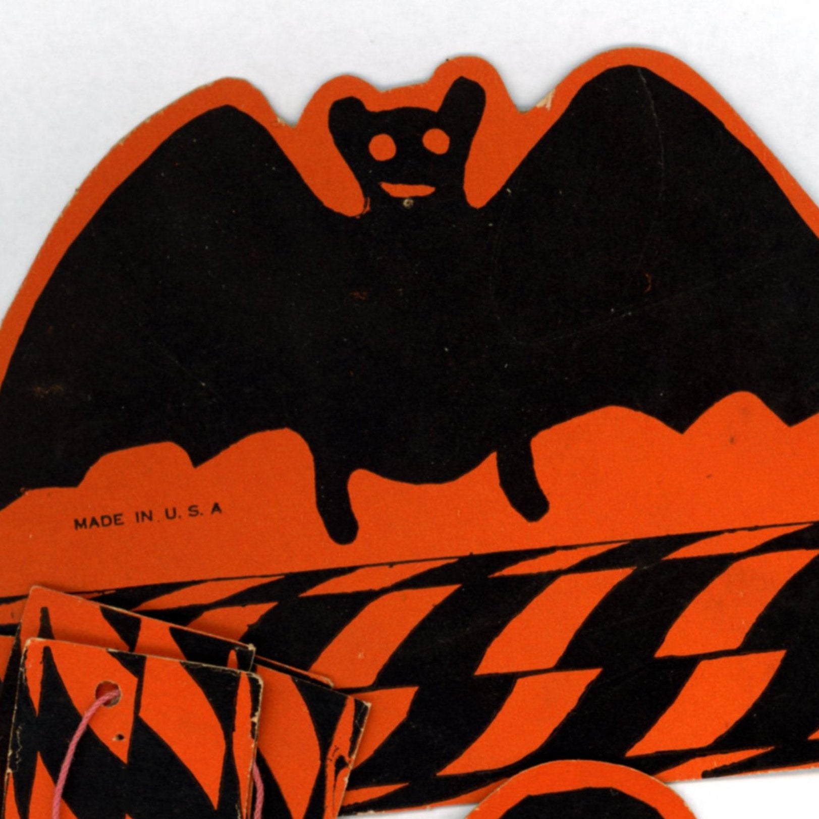 Vintage 1950s Halloween Die-Cut Garland – Black Cats, Owls, Witches & Jack-O-Lanterns Made in U.S.A.