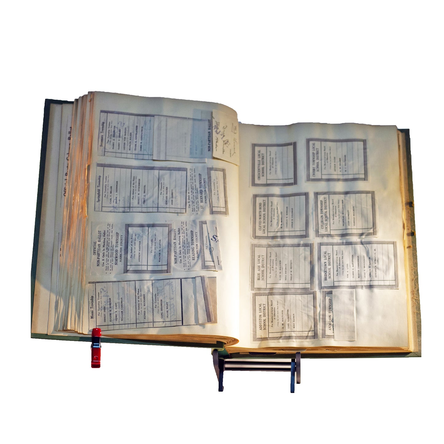 Hamilton County, Ohio Board of Elections Ballot Record Scrapbooks, 1947–1951 (2 Volumes) Open Double Pages