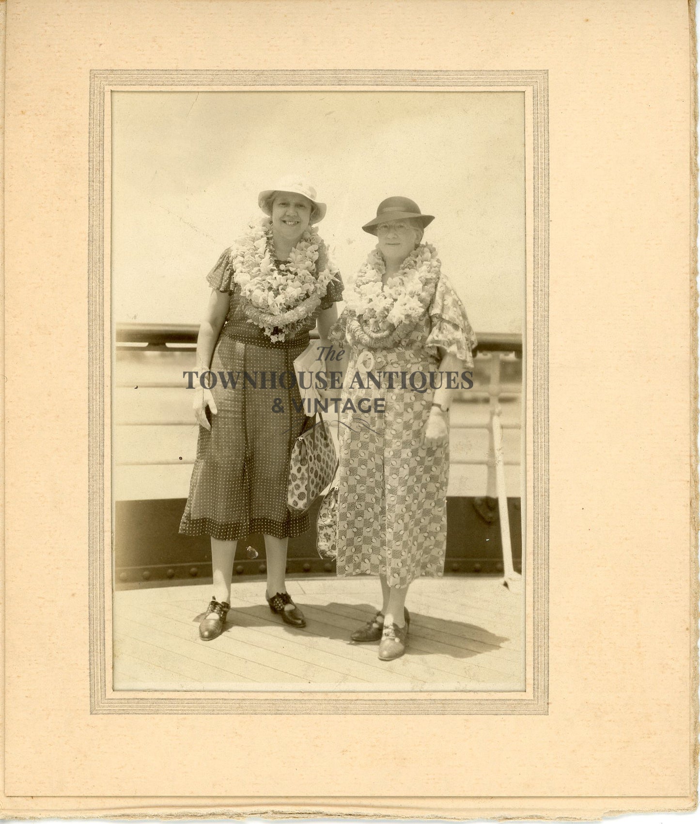 VACATIONING IN HAWAII Vintage Tourist Photograph by Luke Photo Studio Honolulu Circa 1930s