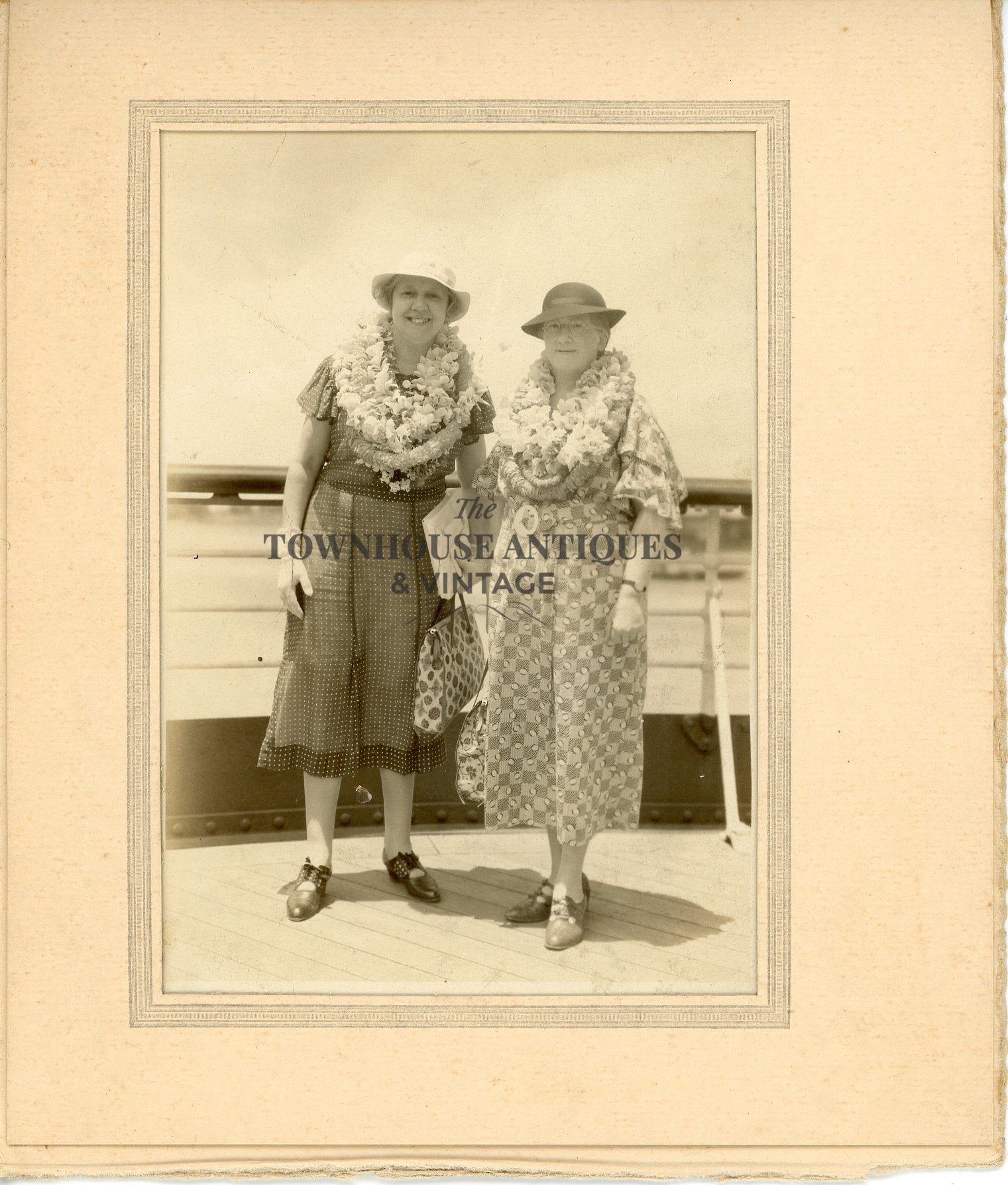 VACATIONING IN HAWAII Vintage Tourist Photograph by Luke Photo Studio Honolulu Circa 1930s