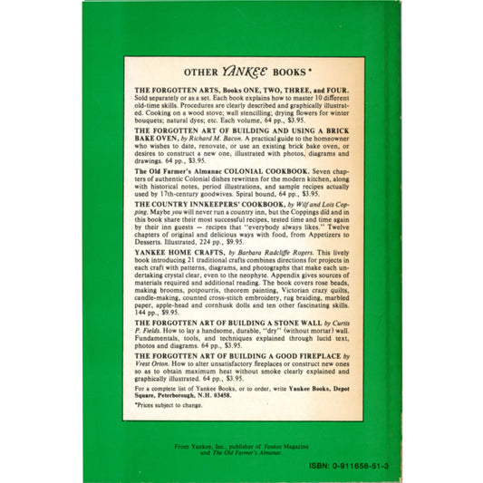 Forgotten Art of Growing Herbs Book 1972 Yankee Gardening Vintage homesteading book (back cover image)