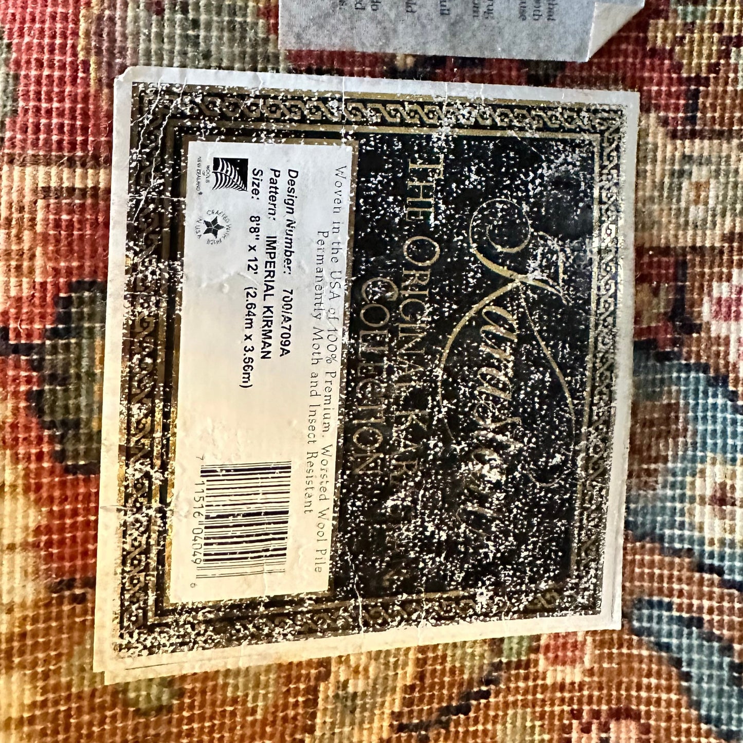 Karastan Imperial Kirman Premium Worsted Wool Rug 8'8" x 12'