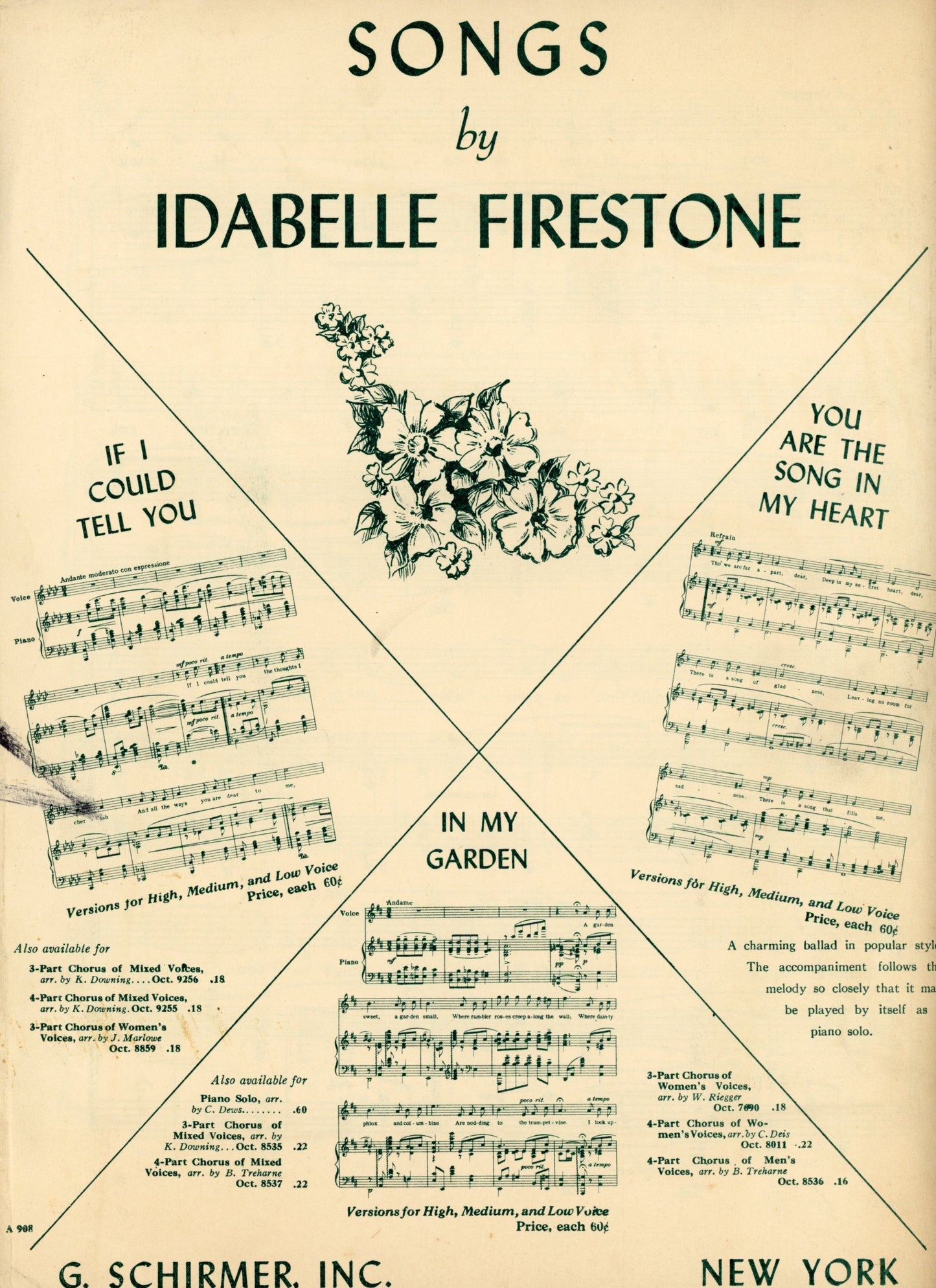 IF I COULD TELL YOU Vintage Sheet Music by Idabelle Firestone ©1940 1942