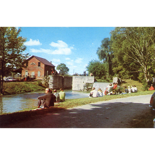 Metamora Indiana – Whitewater Canal & Mills Mill and Falls Vintage Chrome Postcard
