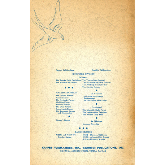 Vintage 1959 Introduction to Our Bird Friends by Carson & Rice. Mid-century bird guide with illustrations. Back cover