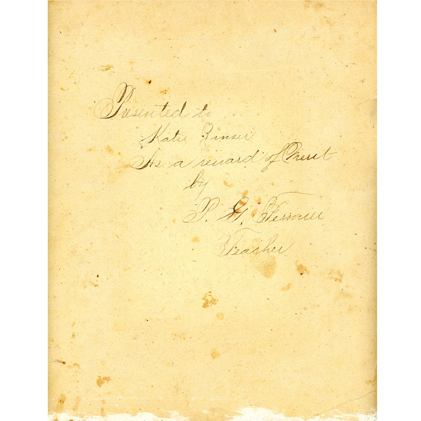 Victorian Children Snowball Scene Chromolithograph – Reward of Merit Print c1895