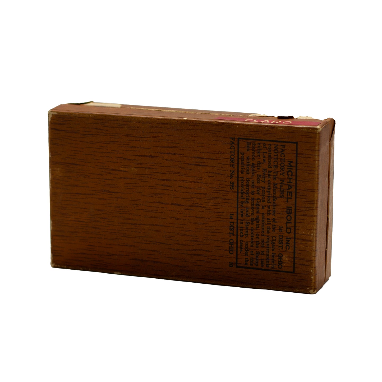 Sonada Cigar Box – Michael Ibold Cincinnati – Londres Grande Claro Circa 1930s Back