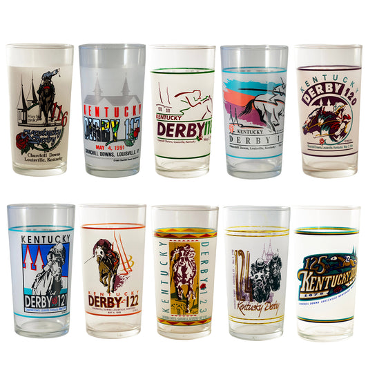 Kentucky Derby Mint Julep Glasses | 1990 - 1999 | Churchill Downs Commemorative