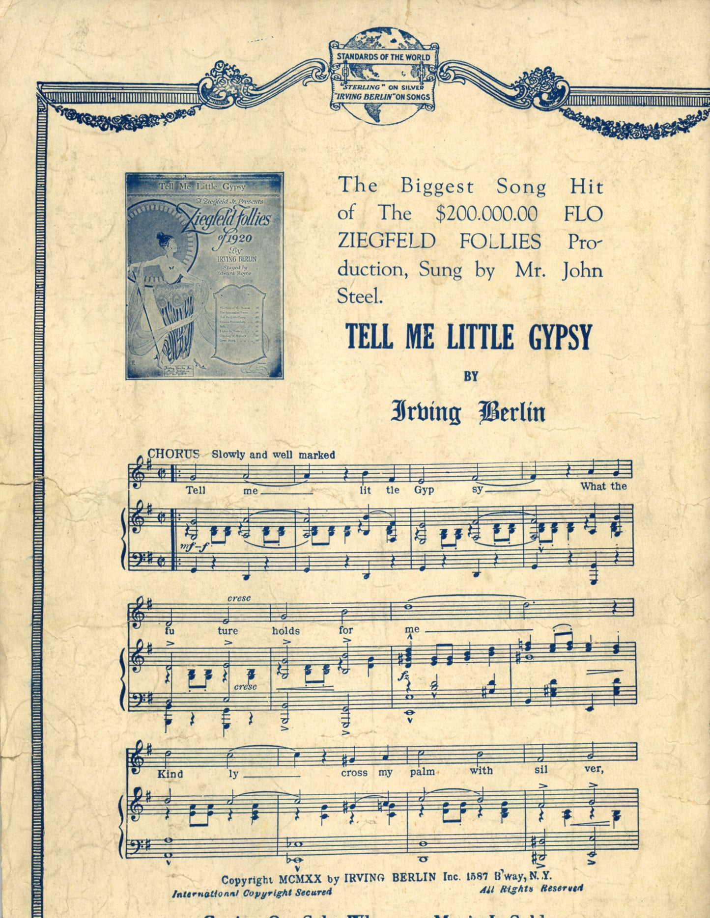MY MAMMY The Sun Shines East The Sun Shines West Sheet Music ©1921 BACK