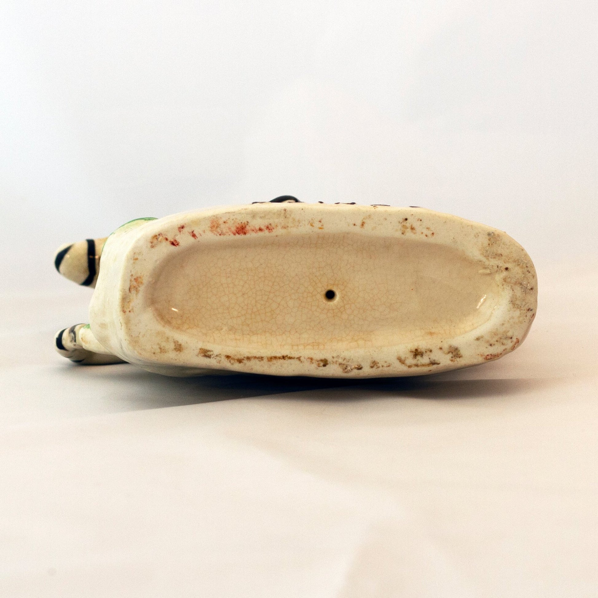 STAFFORDSHIRE French Military Officer P BINCE SEATED ASTRIDE ZEBRA Pottery Figurine