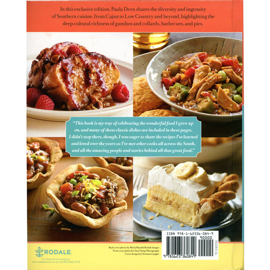 Paula Deen's Southern Cooking Bible. Exclusive Rodale hardcover with 315+ recipes, illustrations, and Southern cooking traditions. Back cover