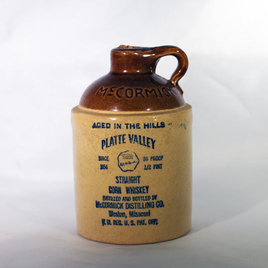 McCormick Distillery PLATTE VALLEY Half-Pint Whiskey Vintage Jug