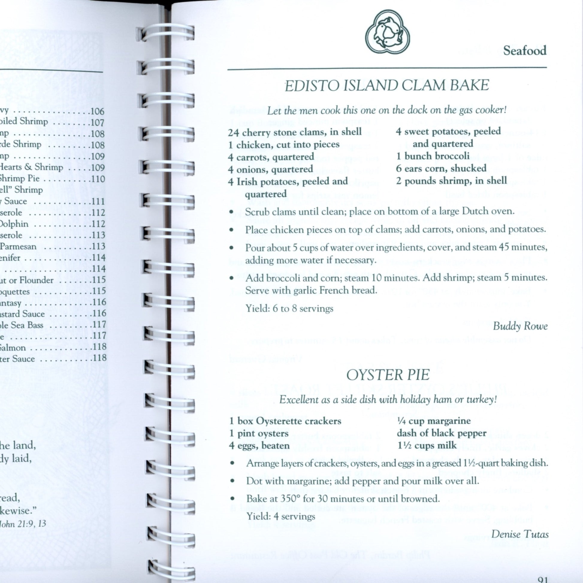 'PON TOP EDISTO - Cookin' 'Tweents The Rivers | Clambake Recipe | Trinity Episcopal Church, Edisto Island, South Carolina ©1997