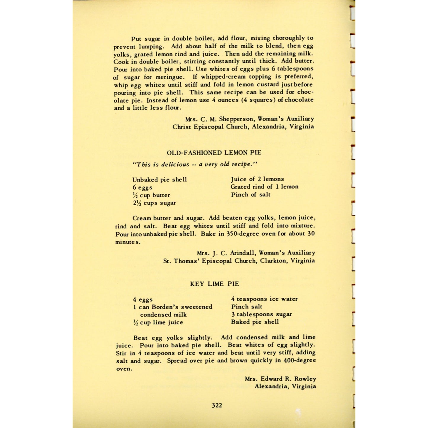 Virginia Cookery: Past and Present – Women’s Auxiliary of Olivet Episcopal Church (1957, 11th Edition)