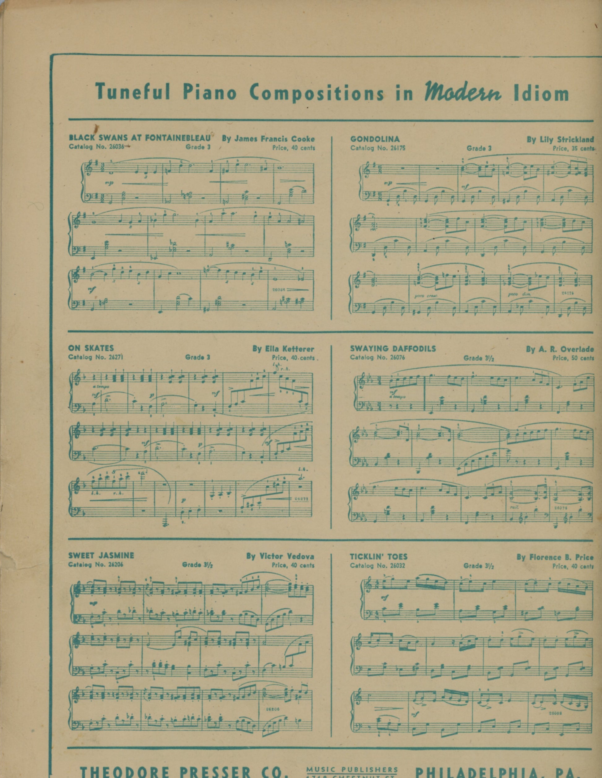 AIR PATROL March for Piano Vintage Sheet Patriotic Music by Robert Hellard ©1945 Back