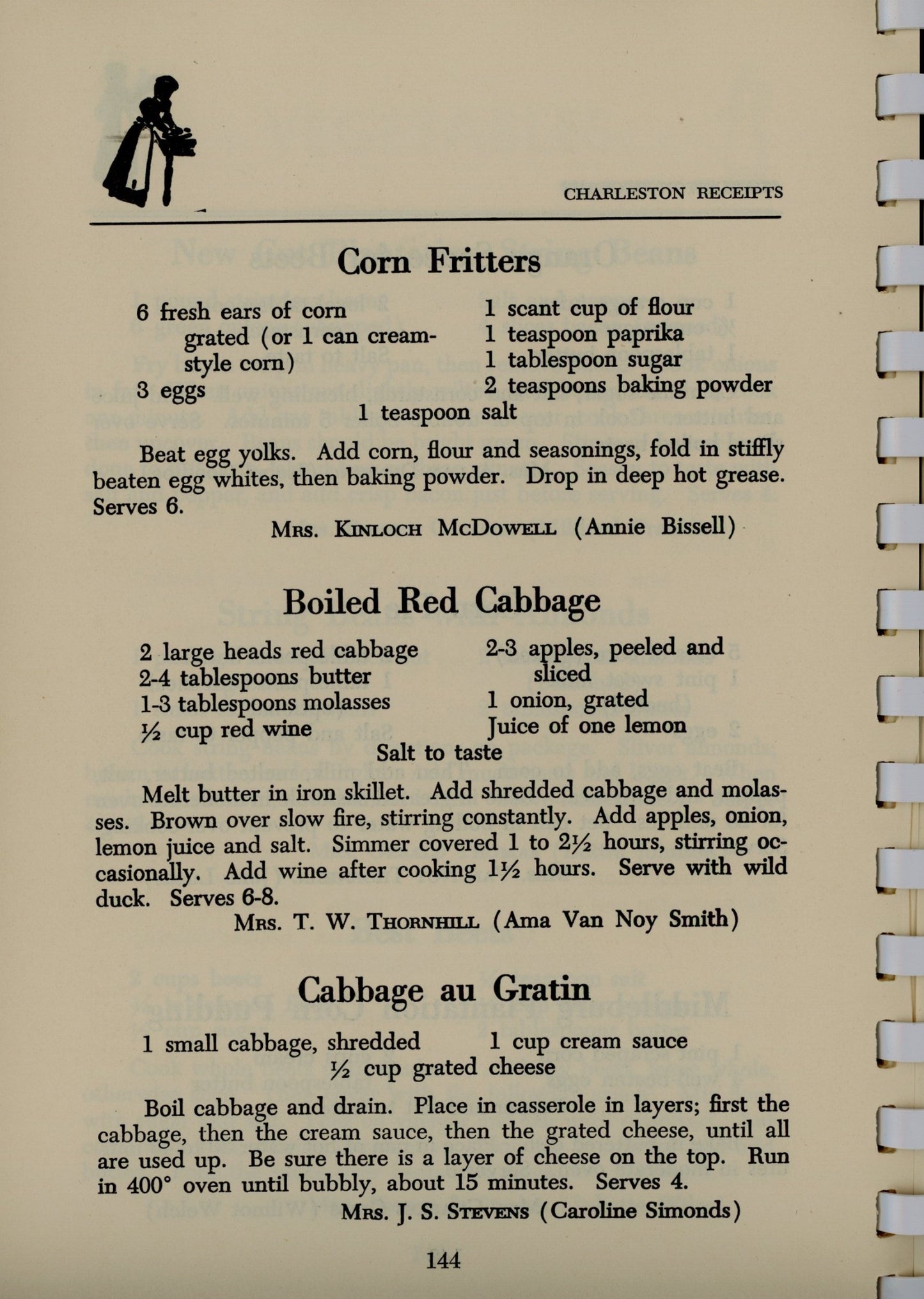 CHARLESTON RECEIPTS | Junior League of Charleston  ©1950 1968 Sample Recipe
