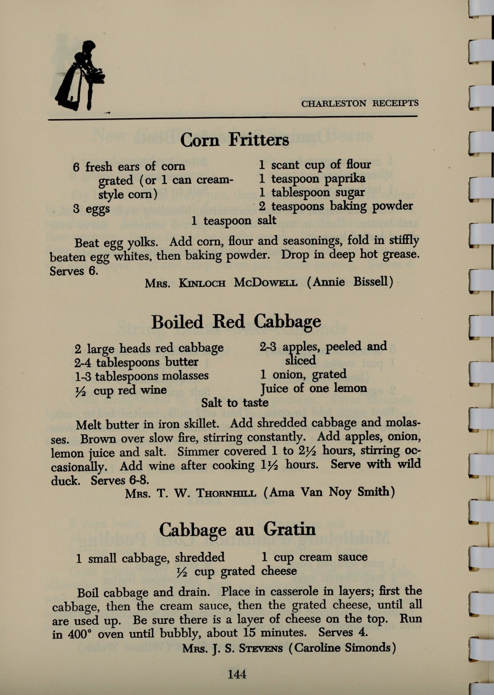 CHARLESTON RECEIPTS | Junior League of Charleston  ©1950 1968 Sample Recipe