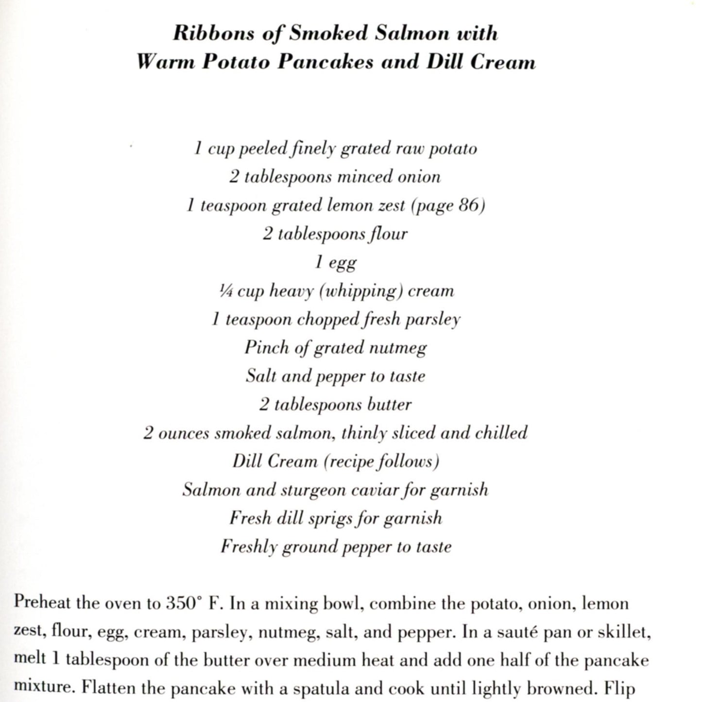 DINNERS for TWO Cookbook Recipes from Romantic Country Inns by Sharon O'Connor ©1991