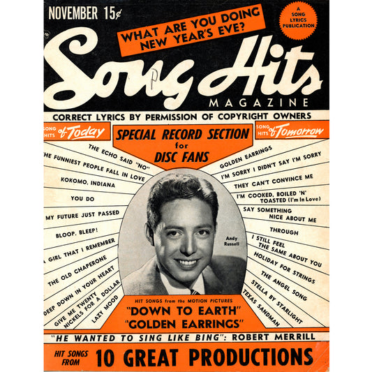 Song Hits November 1947 | Volume 11, No. 6 Andy Russell