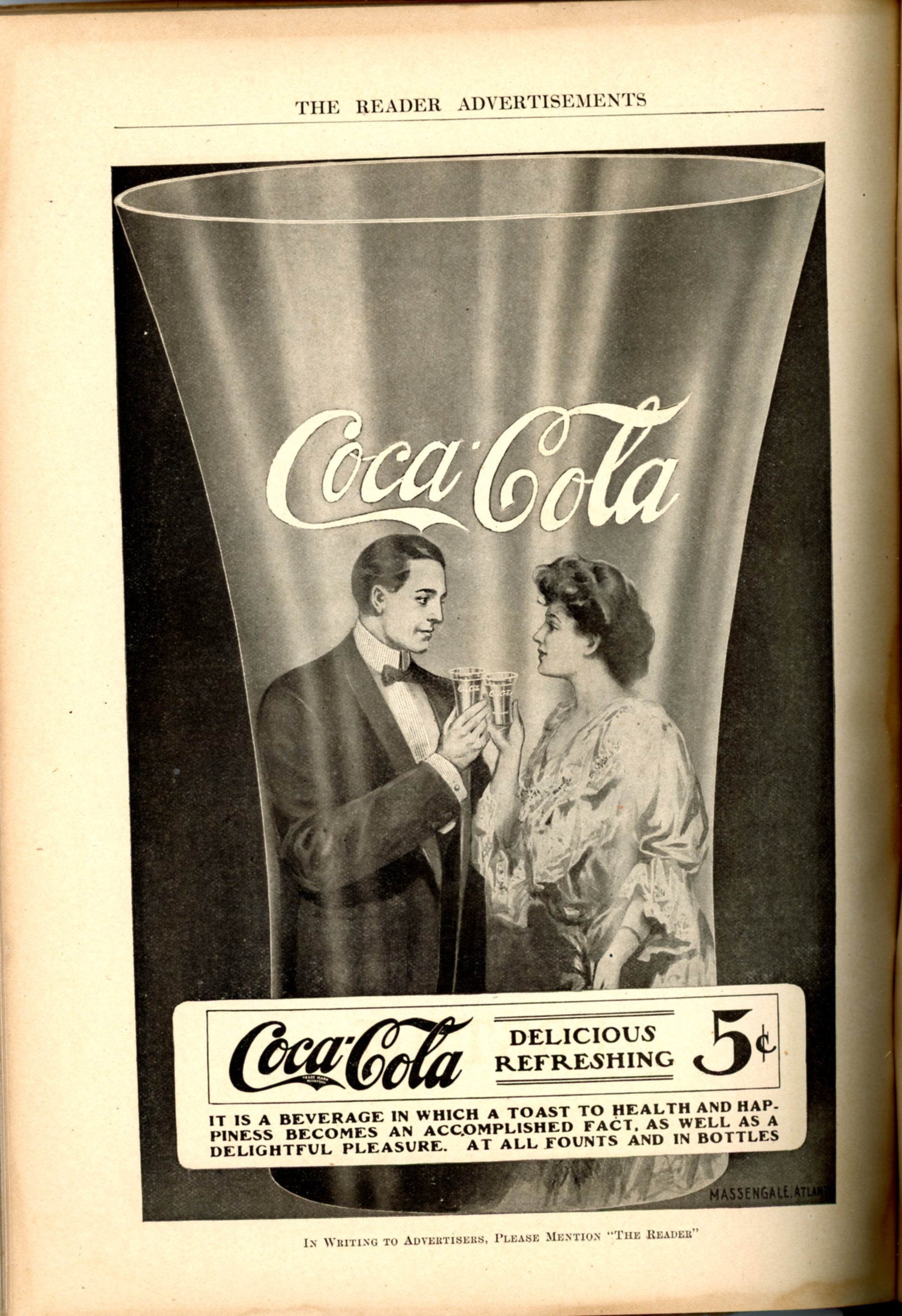 THE READER an Illustrated Monthly Magazine ©June 1906 COCA-COLAR ADVERTISEMENT