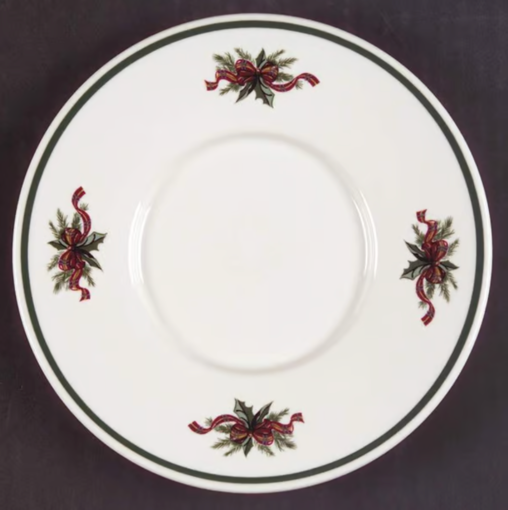 The Cellar O'Tannenbaum Christmas Tree China Saucer