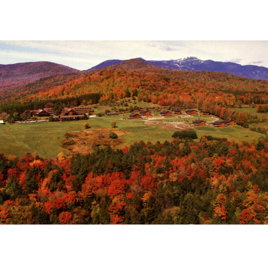 Trapp Family Lodge Stowe Vermont | Aerial Fall Foliage View | Forward & Crocker Scenic Chrome Era Postcards