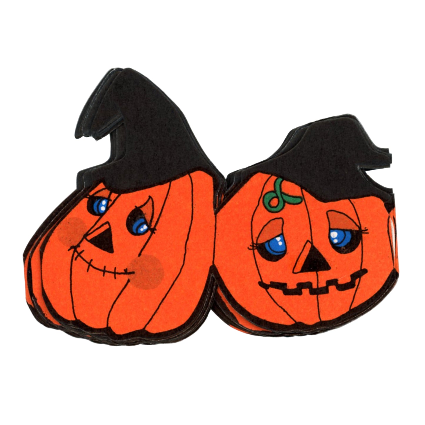 Vintage 1970s Halloween Jack-O-Lantern Garland in Original Packaging