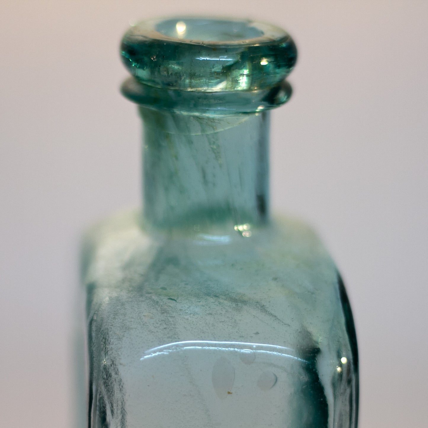 Early HALL'S BALSAM FOR THE LUNGS Aqua Glass Bottle Circa 1860 - 1870
