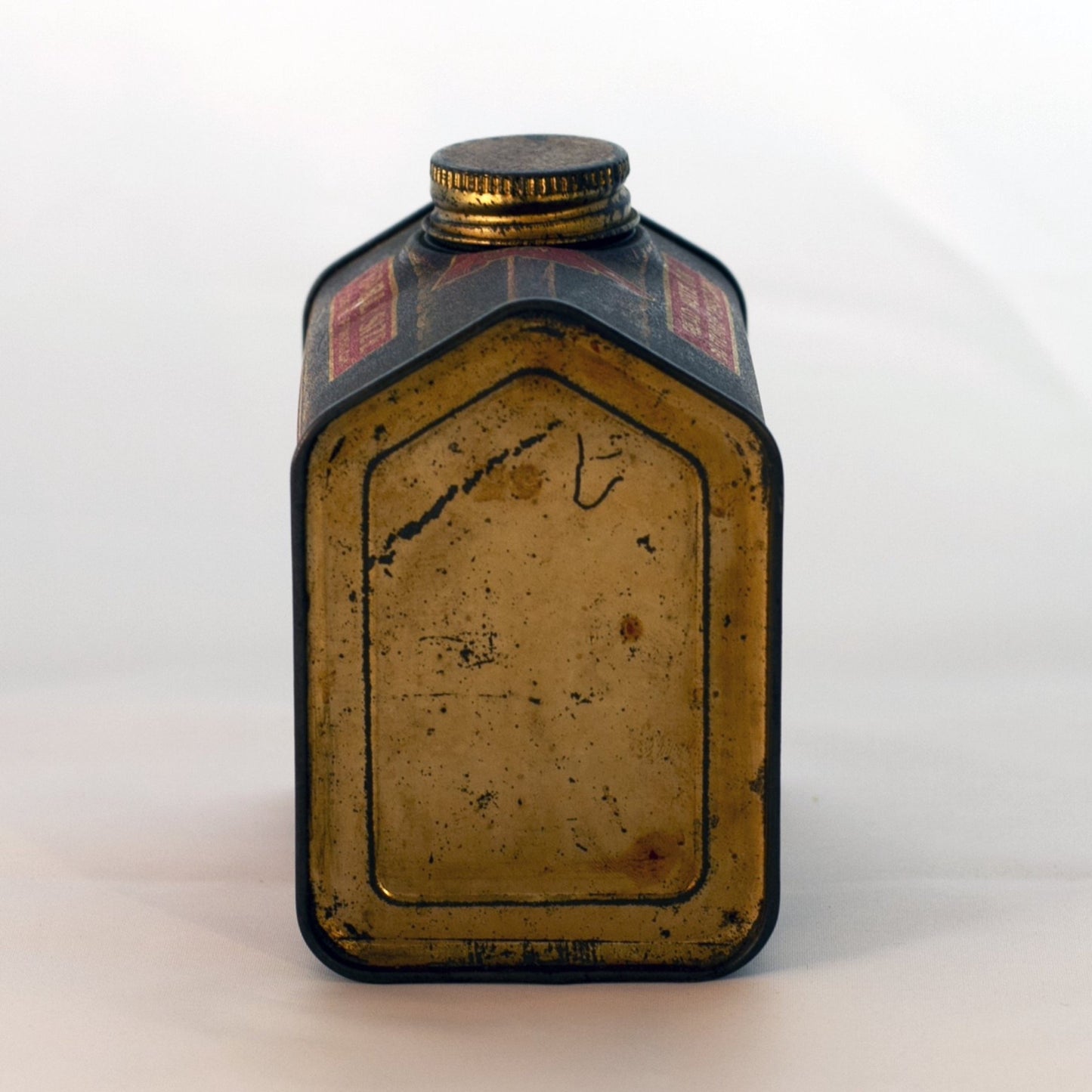 Antique TOWLE’S LOG CABIN SYRUP TIN Copyright 1914 "Boy in Doorway" Jack Towle 12-Ounce Capacity