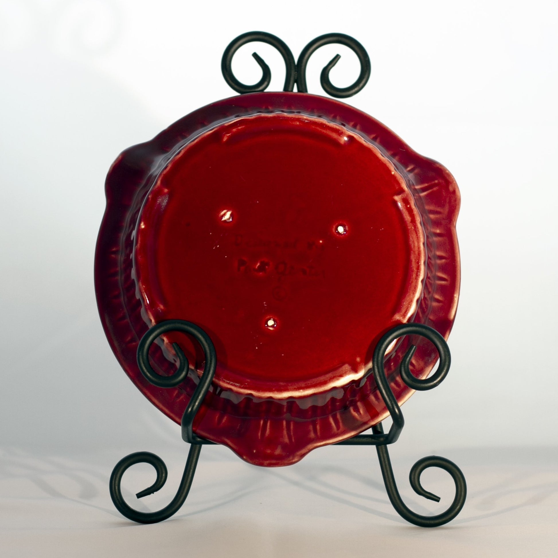 OHIO REPUBLICAN PARTY Commemorative Stoneware Ashtray Cranberry Red Glaze Circa 1960s