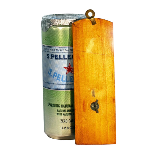 Mid-Century CHEF'S HEAD ON WOOD HANGING EGG TIMER Circa 1940s Back