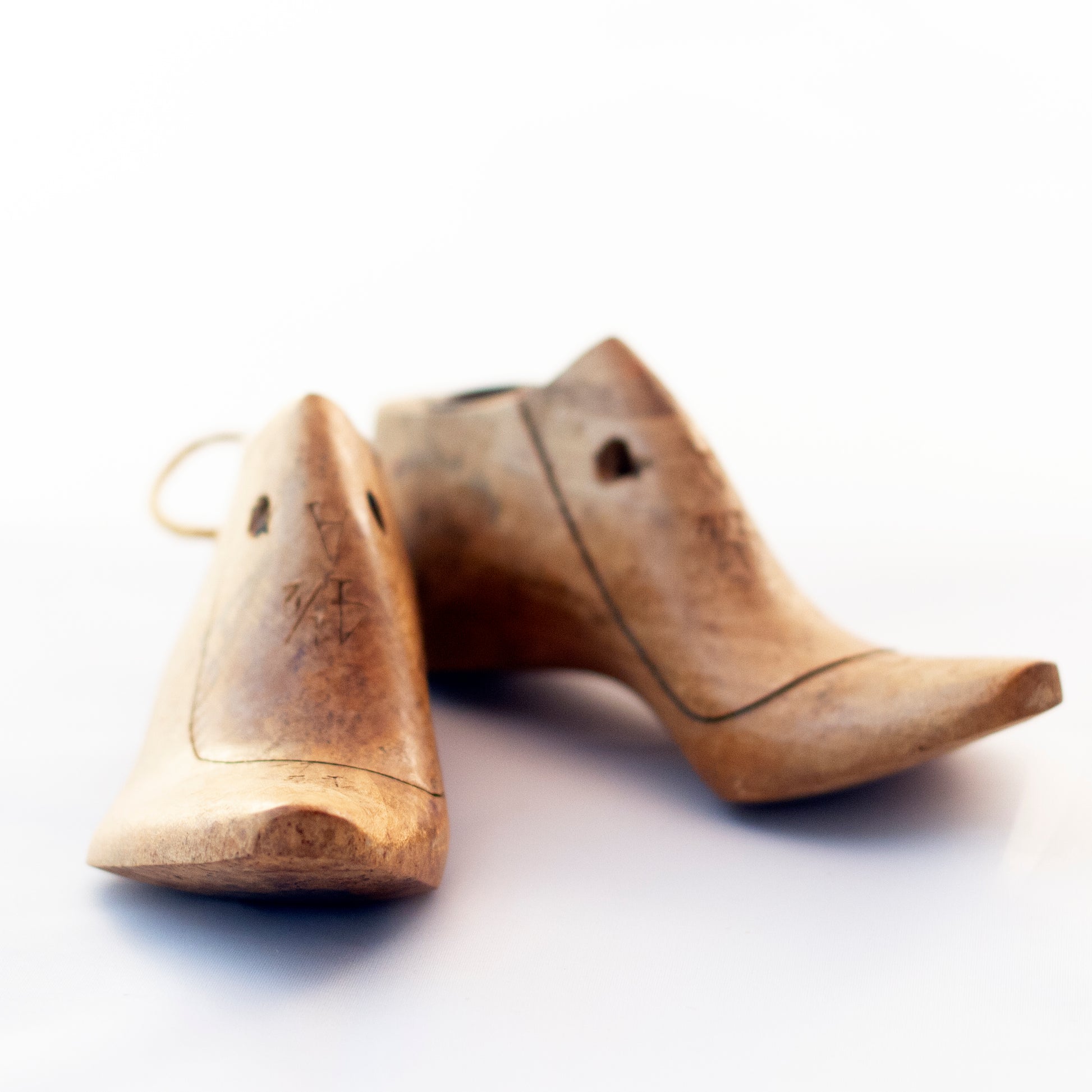 Edwardian Style KRENTLER BROTHERS WOOD SHOE LASTS Salesman Sample Circa 1900 - 1920