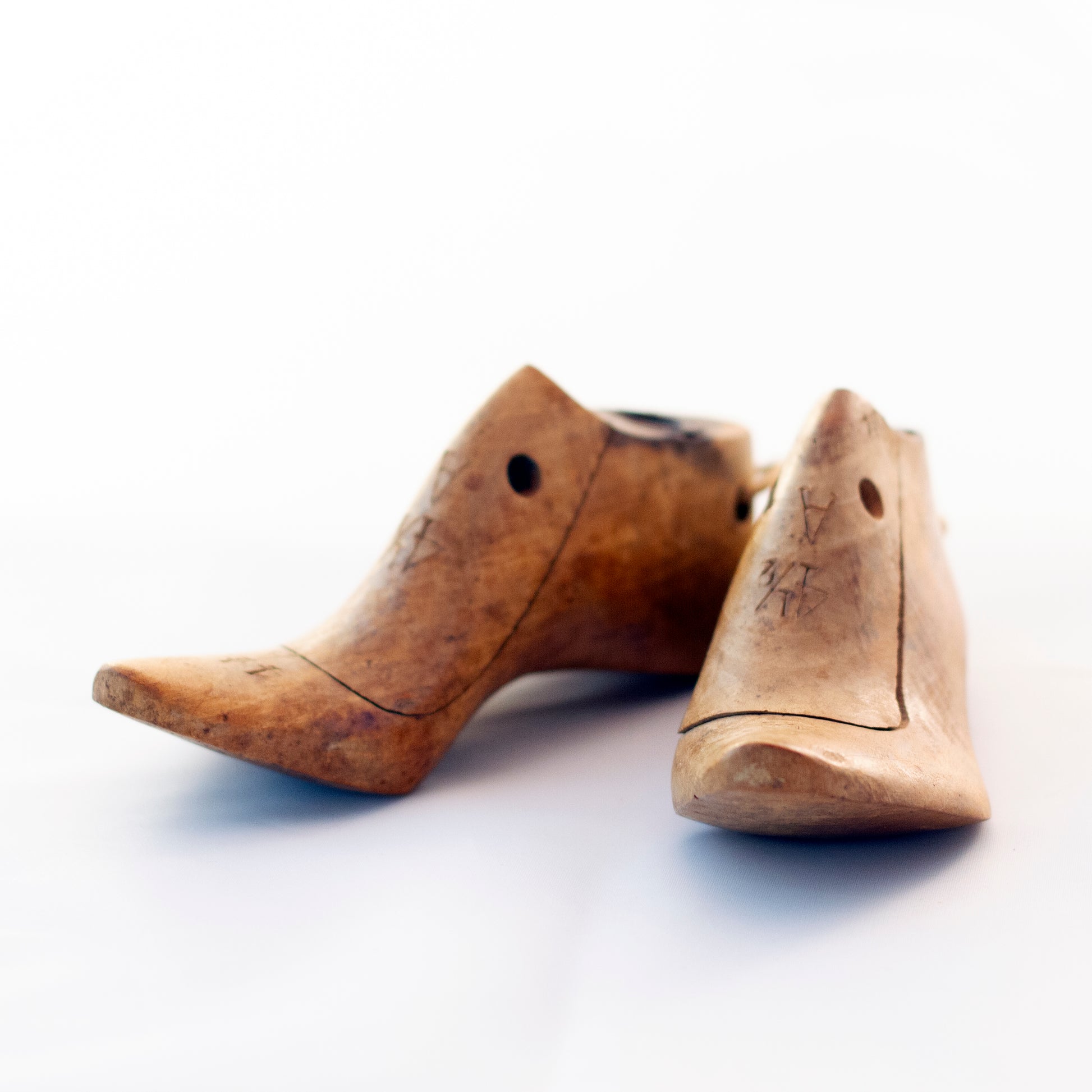 Edwardian Style KRENTLER BROTHERS WOOD SHOE LASTS Salesman Sample Circa 1900 - 1920